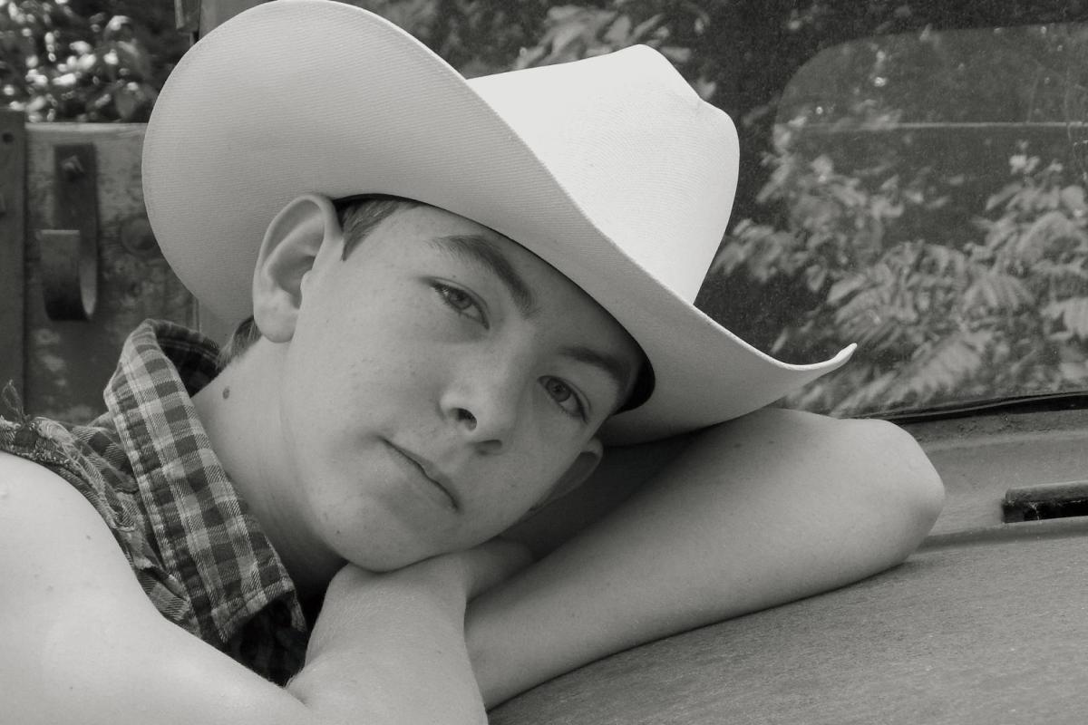 Competition entry: Black and White Cowboy