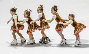 Small skaters at the Green Island figure skating show